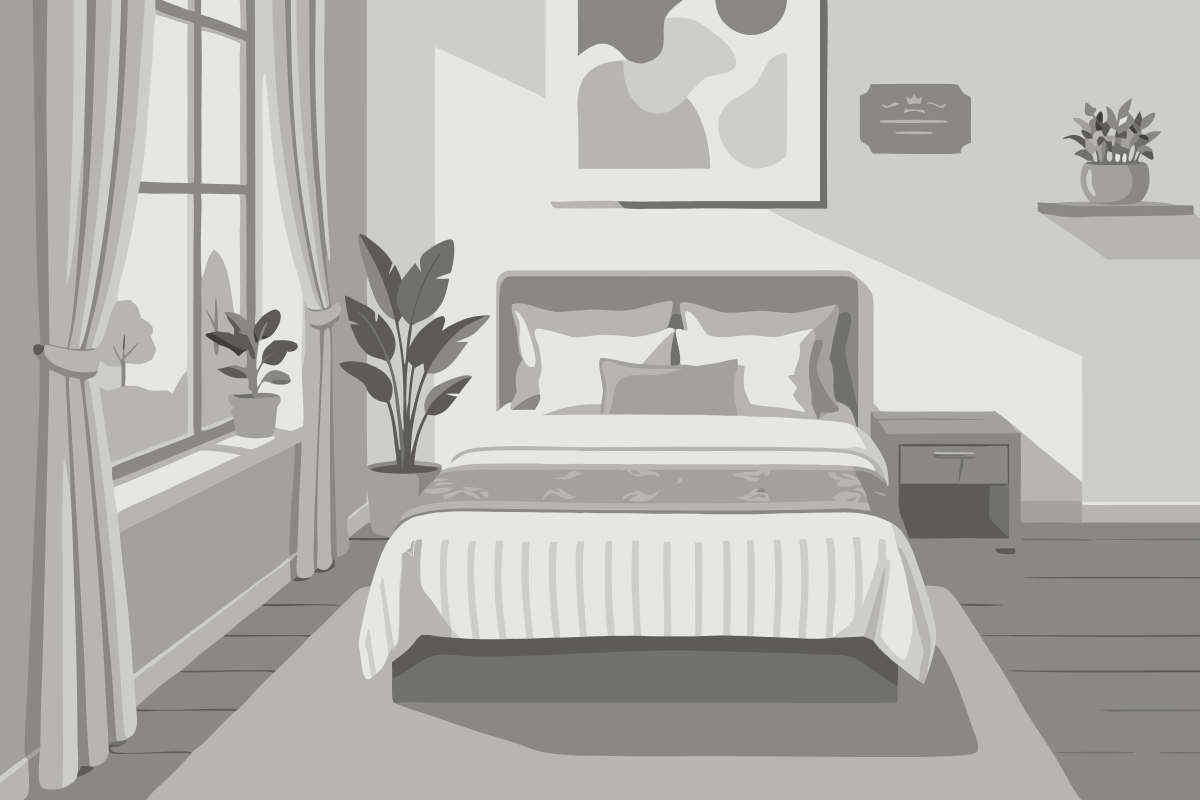 Apartamento de 1 Quarto com Jardim